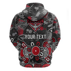 Personalized Essendon Bombers Hoodie Aboriginal Dot Painting Graffiti Style