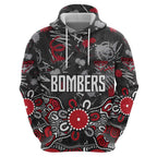 Personalized Essendon Bombers Hoodie Aboriginal Dot Painting Graffiti Style