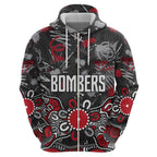 Personalized Essendon Bombers Hoodie Aboriginal Dot Painting Graffiti Style