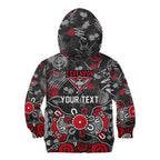 Personalized Essendon Bombers Kid Hoodie Aboriginal Dot Painting Graffiti Style