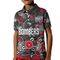 Personalized Essendon Bombers Kid Polo Shirt Aboriginal Dot Painting Graffiti Style