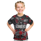 Personalized Essendon Bombers Kid T Shirt Aboriginal Dot Painting Graffiti Style