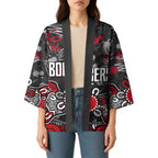 Personalized Essendon Bombers Kimono Aboriginal Dot Painting Graffiti Style
