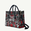 Personalized Essendon Bombers Leather Bag Aboriginal Dot Painting Graffiti Style