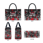Personalized Essendon Bombers Leather Bag Aboriginal Dot Painting Graffiti Style