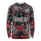 Personalized Essendon Bombers Long Sleeve Shirt Aboriginal Dot Painting Graffiti Style