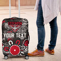 Personalized Essendon Bombers Luggage Cover Aboriginal Dot Painting Graffiti Style