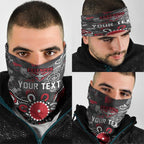 Personalized Essendon Bombers Neck Gaiter Aboriginal Dot Painting Graffiti Style