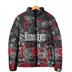 Personalized Essendon Bombers Padded Jacket Aboriginal Dot Painting Graffiti Style