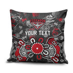 Personalized Essendon Bombers Pillow Cover Aboriginal Dot Painting Graffiti Style