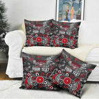 Personalized Essendon Bombers Pillow Cover Aboriginal Dot Painting Graffiti Style