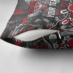 Personalized Essendon Bombers Pillow Cover Aboriginal Dot Painting Graffiti Style
