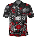 Personalized Essendon Bombers Polo Shirt Aboriginal Dot Painting Graffiti Style