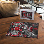 Personalized Essendon Bombers Puzzle Aboriginal Dot Painting Graffiti Style