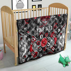 Personalized Essendon Bombers Quilt Aboriginal Dot Painting Graffiti Style