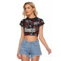 Personalized Essendon Bombers Raglan Cropped T Shirt Aboriginal Dot Painting Graffiti Style