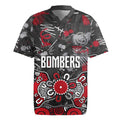 Personalized Essendon Bombers Rugby Jersey Aboriginal Dot Painting Graffiti Style