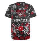Personalized Essendon Bombers Rugby Jersey Aboriginal Dot Painting Graffiti Style