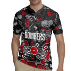 Personalized Essendon Bombers Rugby Jersey Aboriginal Dot Painting Graffiti Style