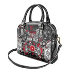 Personalized Essendon Bombers Shoulder Handbag Aboriginal Dot Painting Graffiti Style