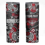 Personalized Essendon Bombers Skinny Tumbler Aboriginal Dot Painting Graffiti Style