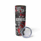 Personalized Essendon Bombers Skinny Tumbler Aboriginal Dot Painting Graffiti Style