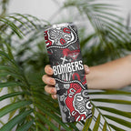 Personalized Essendon Bombers Skinny Tumbler Aboriginal Dot Painting Graffiti Style