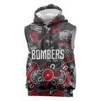Personalized Essendon Bombers Sleeveless Hoodie Aboriginal Dot Painting Graffiti Style