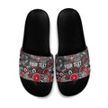 Personalized Essendon Bombers Slide Sandals Aboriginal Dot Painting Graffiti Style