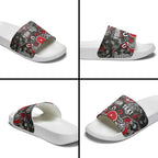 Personalized Essendon Bombers Slide Sandals Aboriginal Dot Painting Graffiti Style