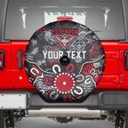 Personalized Essendon Bombers Spare Tire Cover Aboriginal Dot Painting Graffiti Style