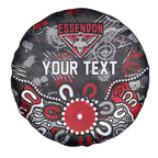 Personalized Essendon Bombers Spare Tire Cover Aboriginal Dot Painting Graffiti Style