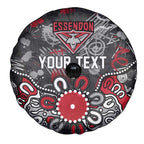 Personalized Essendon Bombers Spare Tire Cover Aboriginal Dot Painting Graffiti Style
