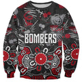 Personalized Essendon Bombers Sweatshirt Aboriginal Dot Painting Graffiti Style