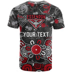 Personalized Essendon Bombers T Shirt Aboriginal Dot Painting Graffiti Style