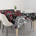 Personalized Essendon Bombers Tablecloth Aboriginal Dot Painting Graffiti Style