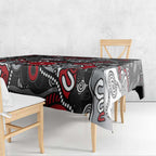 Personalized Essendon Bombers Tablecloth Aboriginal Dot Painting Graffiti Style