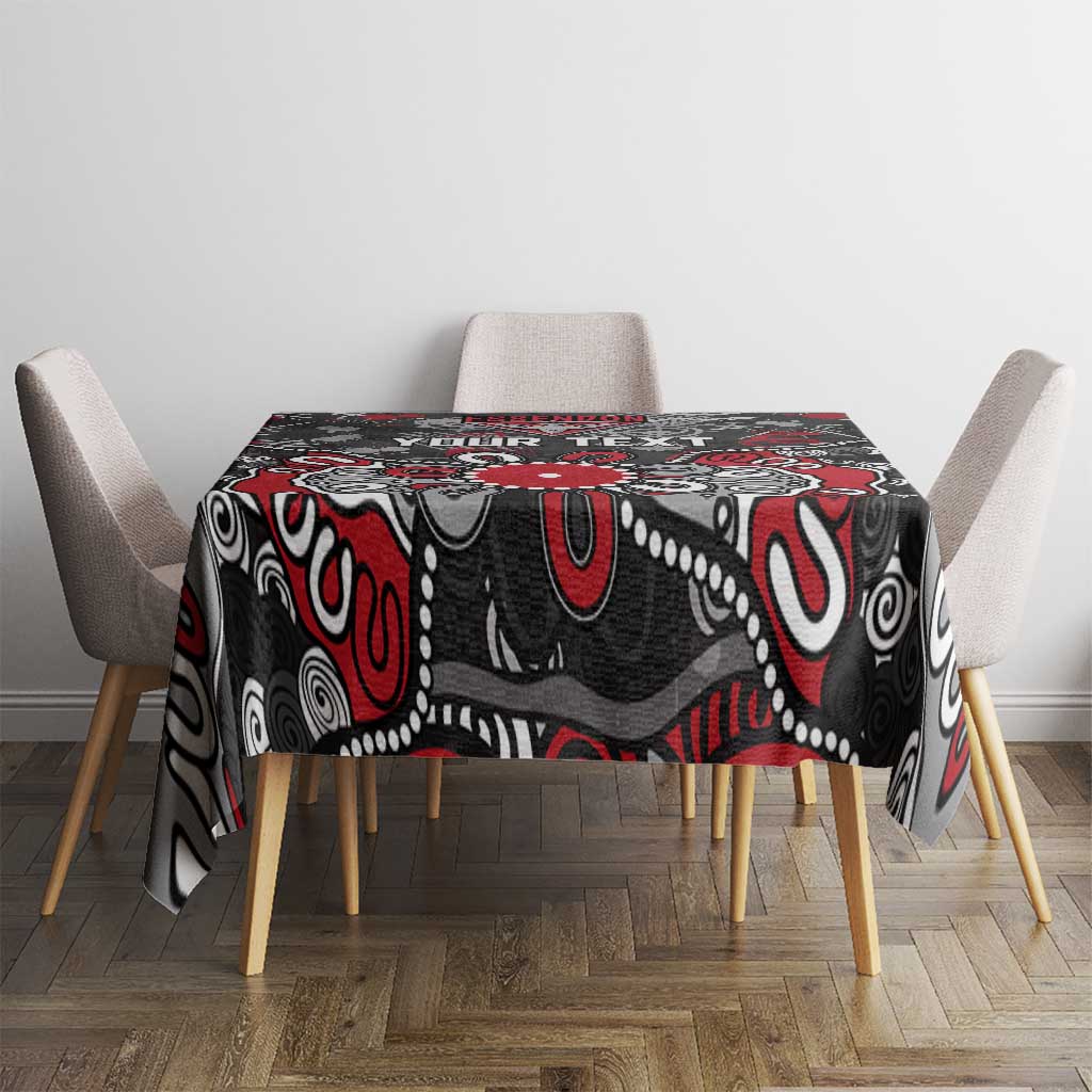Personalized Essendon Bombers Tablecloth Aboriginal Dot Painting Graffiti Style