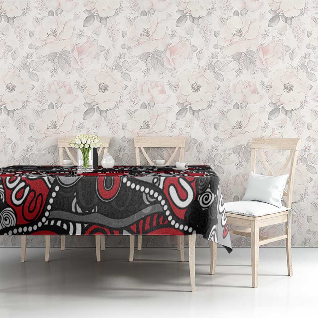 Personalized Essendon Bombers Tablecloth Aboriginal Dot Painting Graffiti Style