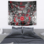Personalized Essendon Bombers Tapestry Aboriginal Dot Painting Graffiti Style