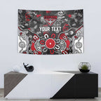 Personalized Essendon Bombers Tapestry Aboriginal Dot Painting Graffiti Style