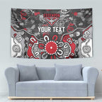 Personalized Essendon Bombers Tapestry Aboriginal Dot Painting Graffiti Style
