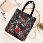 Personalized Essendon Bombers Tote Bag Aboriginal Dot Painting Graffiti Style