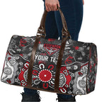 Personalized Essendon Bombers Travel Bag Aboriginal Dot Painting Graffiti Style