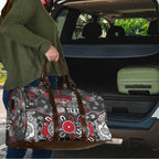 Personalized Essendon Bombers Travel Bag Aboriginal Dot Painting Graffiti Style
