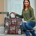 Personalized Essendon Bombers Travel Bag Aboriginal Dot Painting Graffiti Style