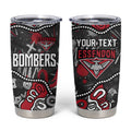 Personalized Essendon Bombers Tumbler Cup Aboriginal Dot Painting Graffiti Style