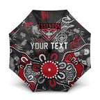 Personalized Essendon Bombers Umbrella Aboriginal Dot Painting Graffiti Style