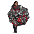 Personalized Essendon Bombers Umbrella Aboriginal Dot Painting Graffiti Style