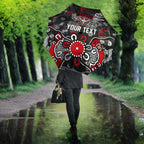 Personalized Essendon Bombers Umbrella Aboriginal Dot Painting Graffiti Style